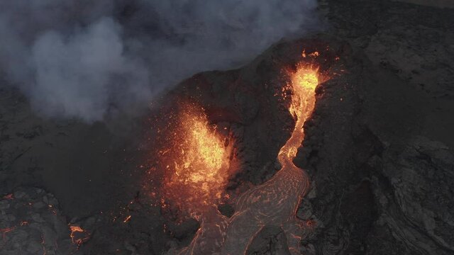 Volcanic eruption at Fagradalsfjall, Iceland, 2021