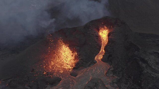 Volcanic eruption at Fagradalsfjall, Iceland, 2021
