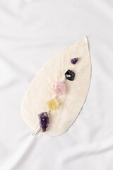 Healing reiki chakra crystals. Gemstones for wellbeing, harmony, meditation, relaxation