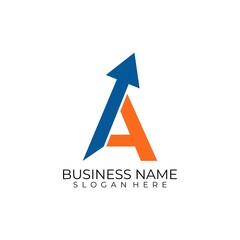 Letter A marketing logo,Business consulting logo icon vector template