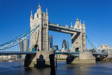 Obraz na płótnie Canvas A view of the Tower Bridge, London