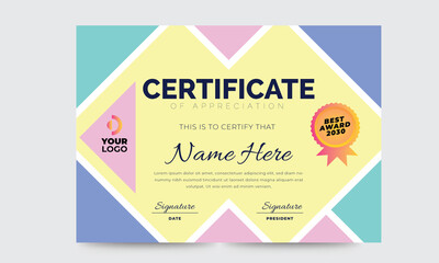 Multi-color Certificate for Print