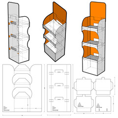Box for Display Stand and Die-cut Pattern.