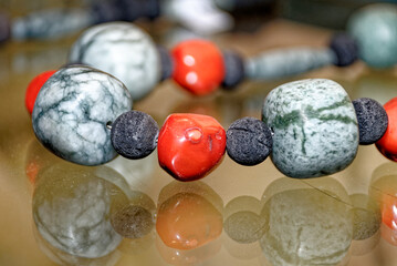 Typical guatemalan handmade jewelry souvenir - beaded necklace