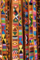 Guatemalan crafts cotton belts woven on backstrap loom