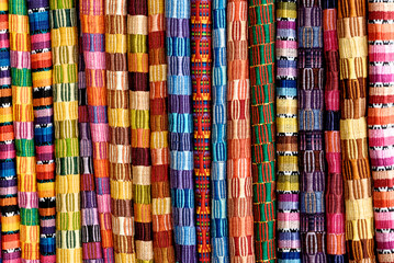Traditional handwoven Guatemalan textiles