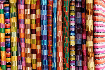 Traditional handwoven Guatemalan textiles
