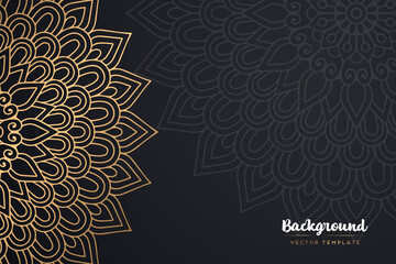 Vector islamic gold background with mandala