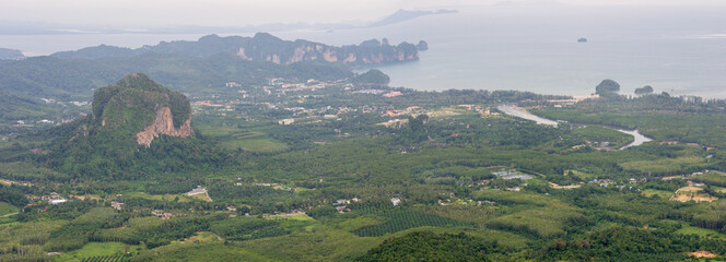 Panoramic sea view Thailand Krabi province Dragon crest viewpoint - 428632798