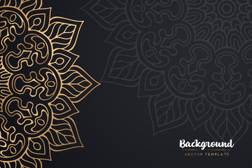 Vector islamic gold background with mandala