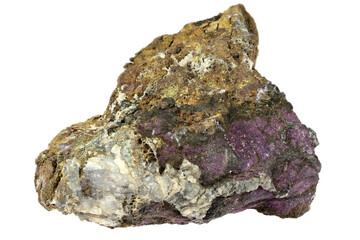 purpurite from Sandamab, Namibia isolated on white background