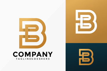 Premium Vector B Logo Design Vector. Abstract emblem, designs concept, logos, logotype element for template.