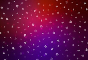 Dark Pink, Yellow vector backdrop in holiday style.