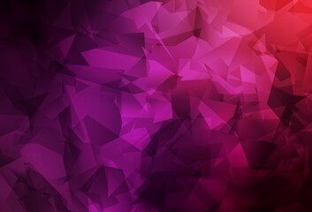 Dark Purple, Pink vector polygonal background.
