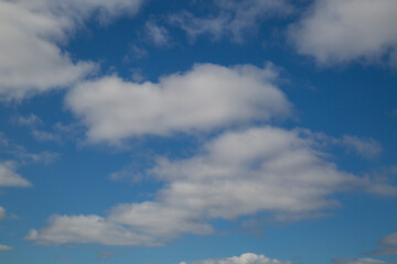 Blue sky background with clouds.Spring landscape.