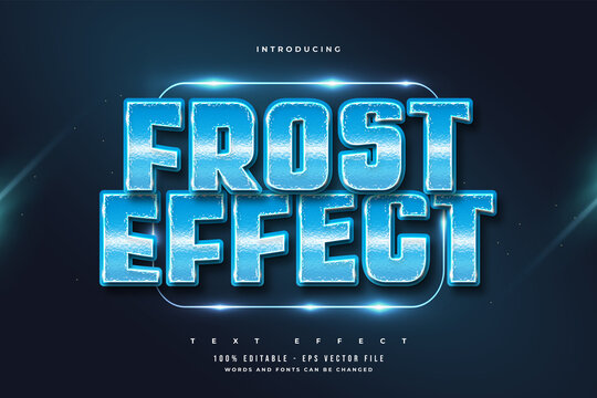 Editable Text Style with Blue Frost Effect