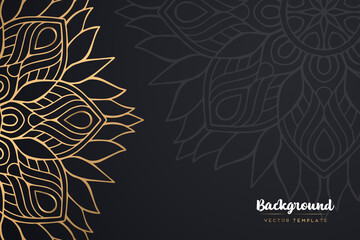 Vector islamic gold background with mandala