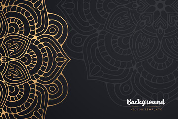 Vector islamic gold background with mandala