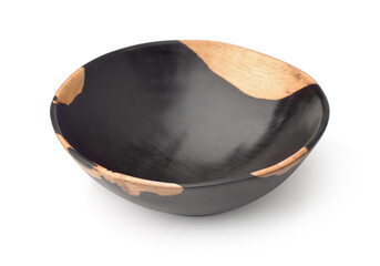 Empty ebony wood bowl