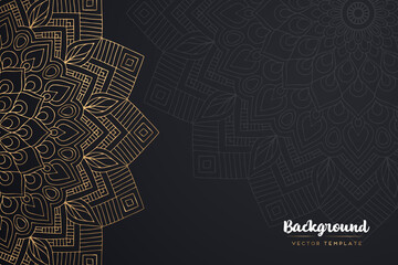 Vector islamic gold background with mandala