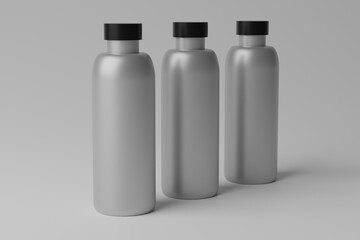 3D Illustration. Blank Bottle Mockup