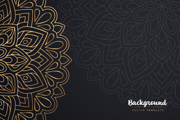 Vector islamic gold background with mandala