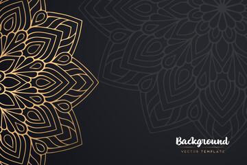 Vector islamic gold background with mandala
