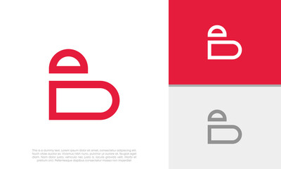 Obraz premium Initials B logo design. Initial Letter Logo. Heart Logo Vector.