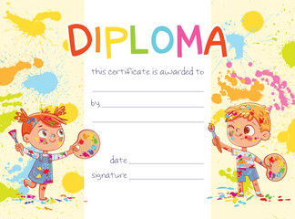 Template of child diploma