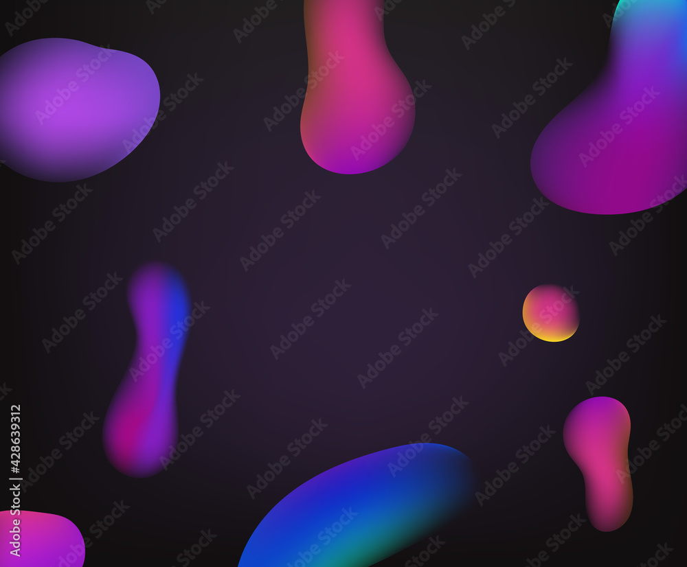 Poster Abstract vector background with abstract colorful bubbles