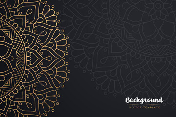 Vector islamic gold background with mandala