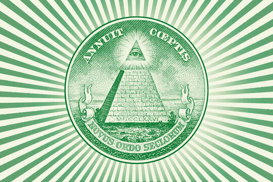 Dollar pyramid with a burst