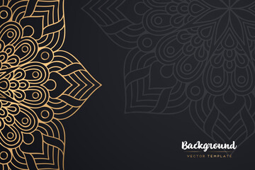 Vector islamic gold background with mandala