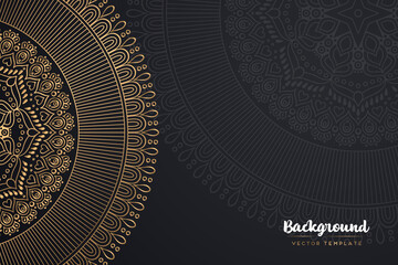 Vector islamic gold background with mandala