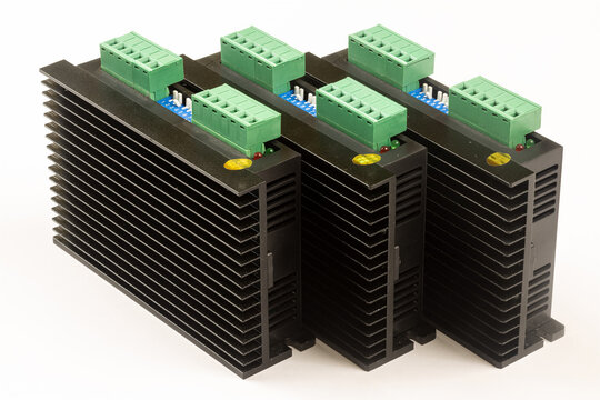 CNC Stepper motor driver isolated above white background
