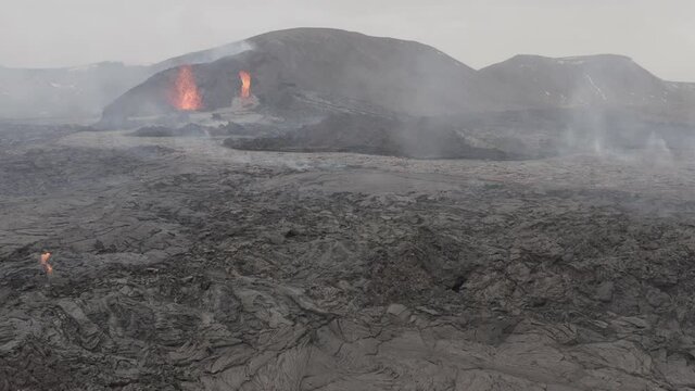 Volcanic eruption at Fagradalsfjall, Iceland, 2021