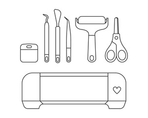 Cutting Machine for small business or Hobby: scrap booking tools, paper cutting, vinyl sticker making clipart
