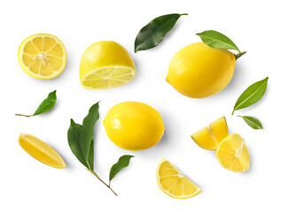 Fresh ripe lemon isolated on white