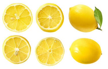 Fresh ripe lemon isolated on white