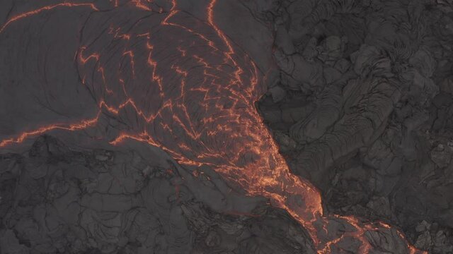 Lava flow at Fagradalsfjall, Iceland, 2021