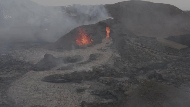 Volcanic eruption at Fagradalsfjall, Iceland, 2021