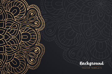 Vector islamic gold background with mandala