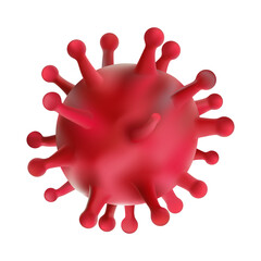 Symbol COVID-19 Infection, Coronavirus, 2019-ncov, Virus Sign, Three-dimensional, 3D