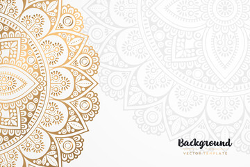Vector islamic gold background with mandala