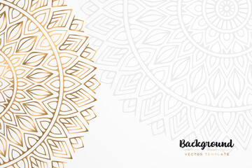 Vector islamic gold background with mandala