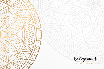 Vector islamic gold background with mandala