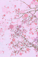 Pink watercolor polka dot illustration