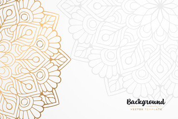 Vector islamic gold background with mandala