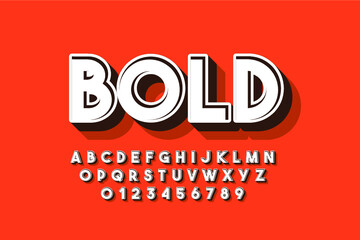 Vector of stylized modern font and alphabet