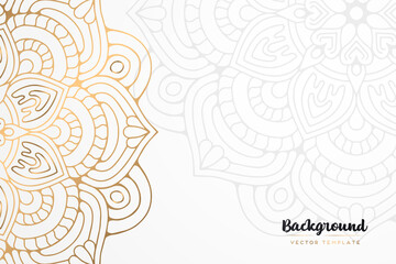 Vector islamic gold background with mandala